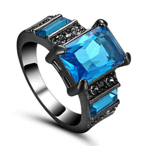 Blue Crystal Ring - Size 7