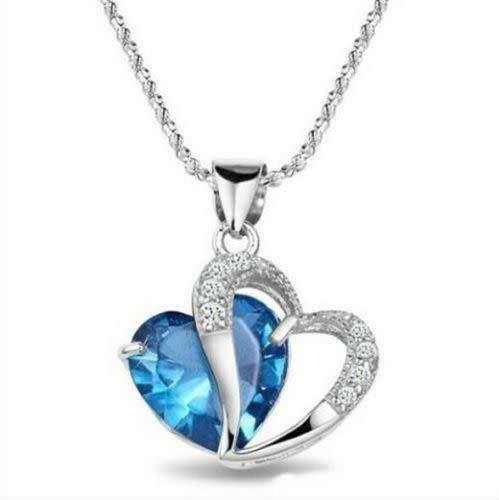 Elegant Women's Dark Blue Crystal Fashion Necklace