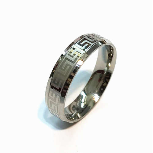 Men's Stainless Steel Ring (Color - Silver) - Size 10 1/2