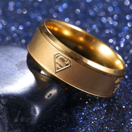Men's Stainless Steel Fashion Ring (Color - Gold) - Size  6