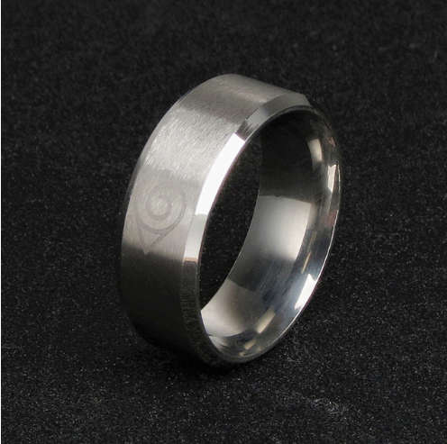 Elegant Men's (Silver-Color) Stainless Steel Ring - Size  12