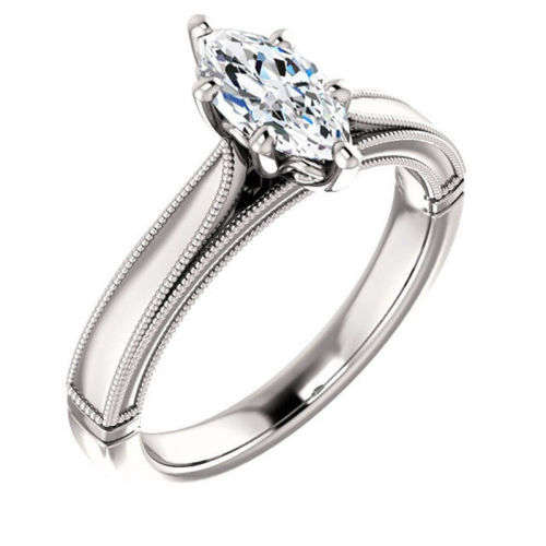 Luxurious White Crystal Fashion Ring - Size 10