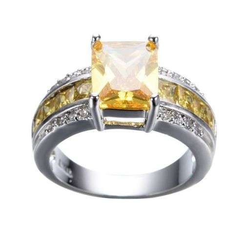 Elegant Citrine Gemstone Ring - Size 8