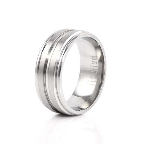 Elegant Stainless Steel Silver Ring - Size  7