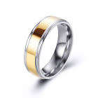 Elegant Stainless Steel Gold  Ring - Size 9