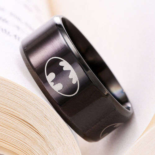 Men's Black Batman Ring - Size  14 1/4
