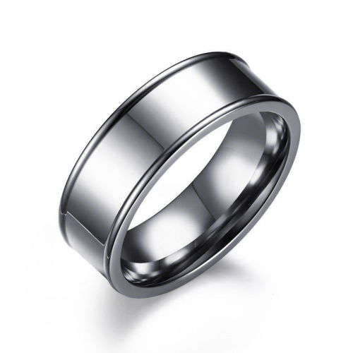 Stunning Plain Stainless Steel Ring - Size 12