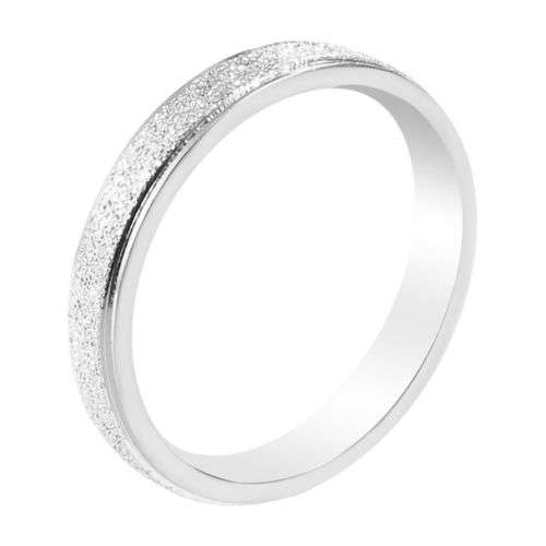 Stainless Steel Frosted Ring - Size 12