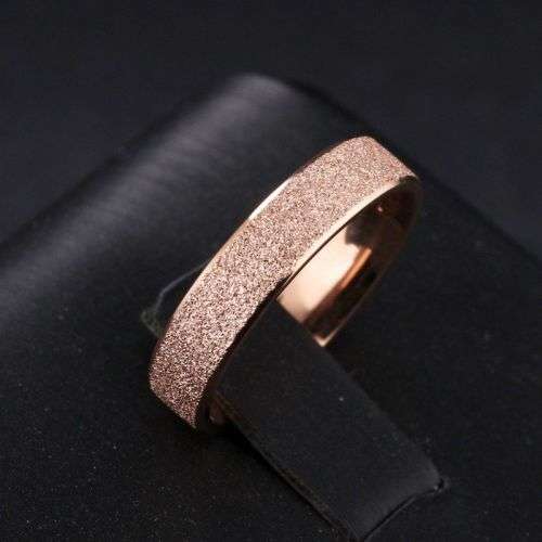 Rose Gold (Color) Frosted Ring - Size 13