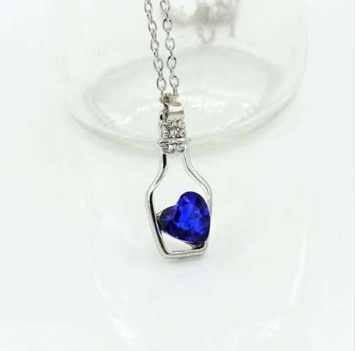 Beautiful Dark Blue Crystal Necklace