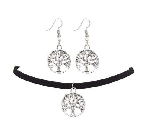 Tree of Life Necklace & Earring Jewellery Set
