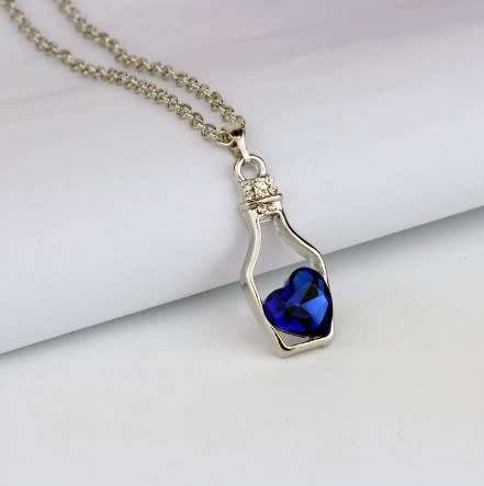 Beautiful Dark Blue Crystal Necklace