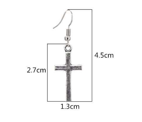 Vintage Style Cross Earrings