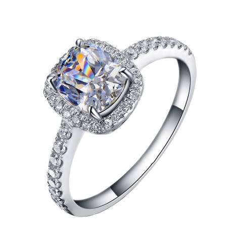 Stunning White Crystal CZ Fashion Ring - Size 6