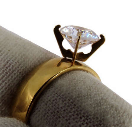 Elegant Gold Plated Fashion Ring - Size 8
