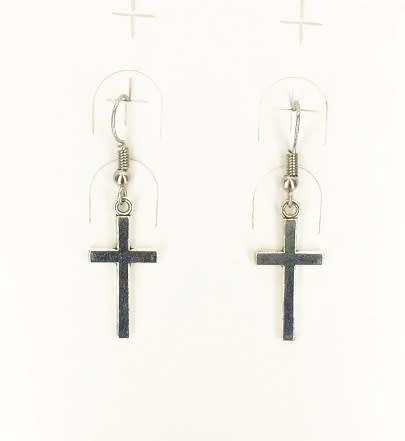 Feather Cross Earring Set