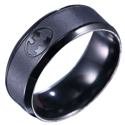 Stainless Steel Batman Ring - Size 11