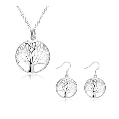 Stunning Tree of Life Necklace and Earring Jewellery Set