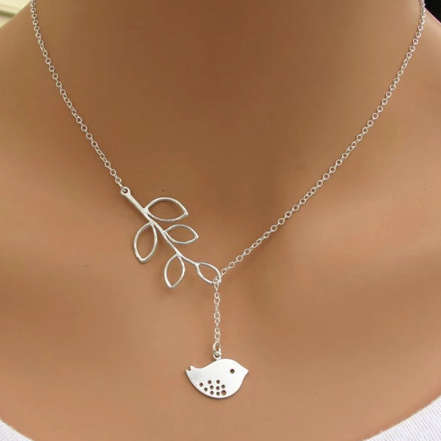 Gorgeous Leaf/Bird Fashion Necklace