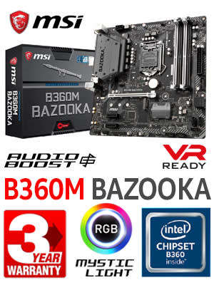 MSI B360M Bazooka LGA 1151 DDR4 8th Gen Intel Motherboard