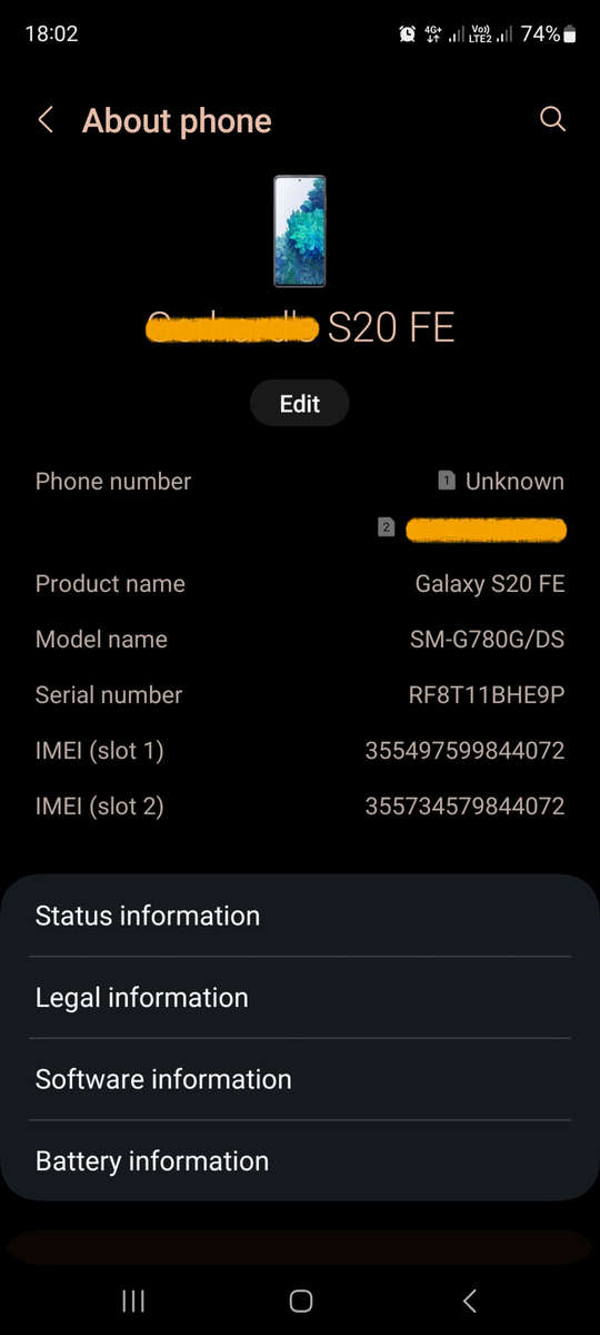Samsung Galaxy S20FE 128GB Dual Sim - Cloud Navy