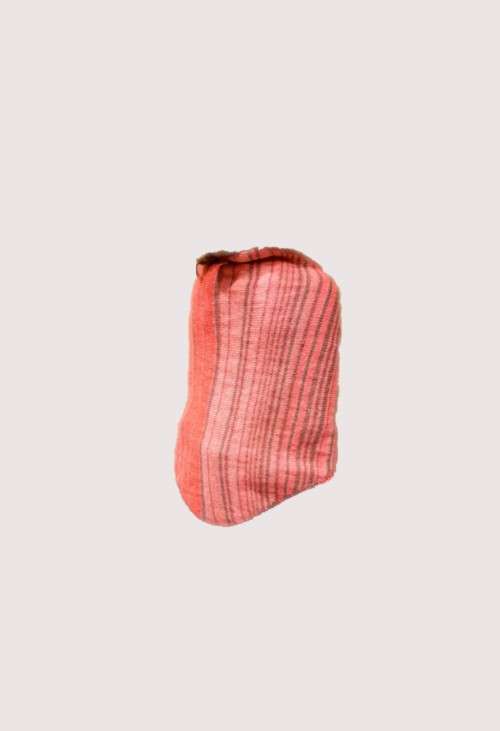 Shawl hand knitted (peach patterned)