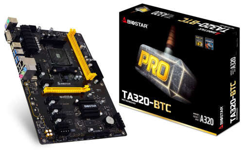 Biostar TA 320 BTC montherboard CPU included