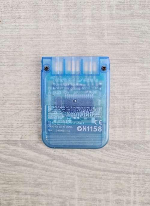 Official PS1 blue memory card