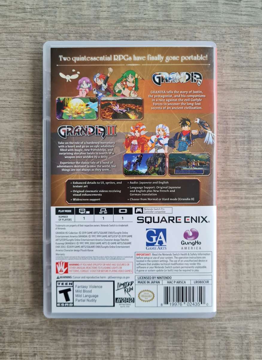 Grandia HD Collection - Nintendo Switch Limited Run