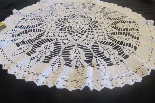 Large white doilie - crochet
