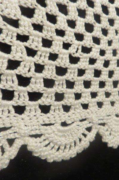 Square white crochet doilie 35 x 35cm