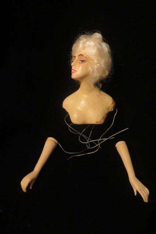 Boudoir/ lamp doll parts - wax over chalk