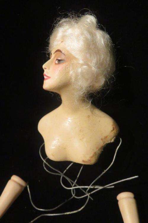 Boudoir/ lamp doll parts - wax over chalk