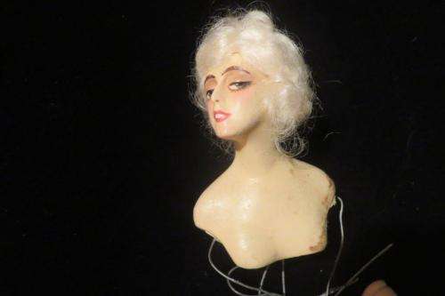 Boudoir/ lamp doll parts - wax over chalk