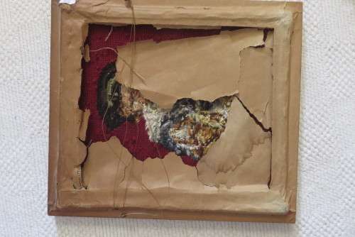 Tapestry - with petit point face - framed without glass