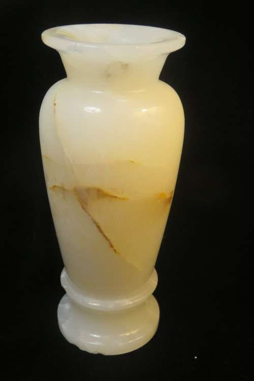 Heavey alabaster vase 22cm high