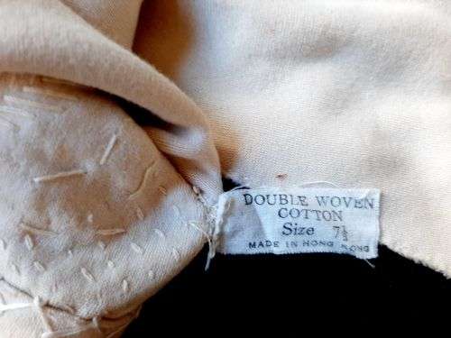 Vintage, beaded fashion gloves - cotton - made in Hong Kong - size 7 1/2