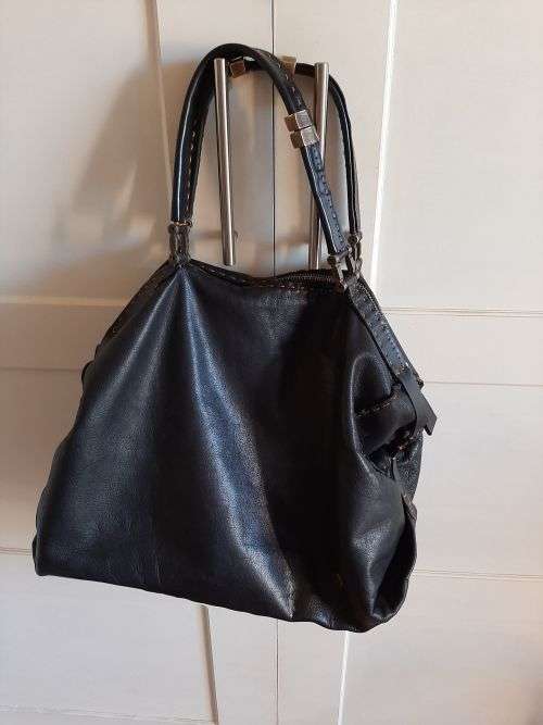Large Tsonga leather handbag