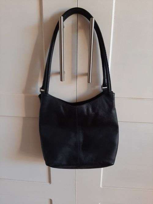 Small black leather handbag - Debenhams
