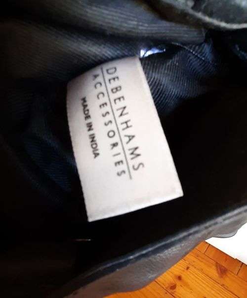 Small black leather handbag - Debenhams