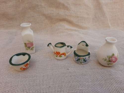 Printer`s tray ornaments - porcelain and ceramic- 2-3cm