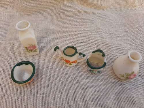 Printer`s tray ornaments - porcelain and ceramic- 2-3cm