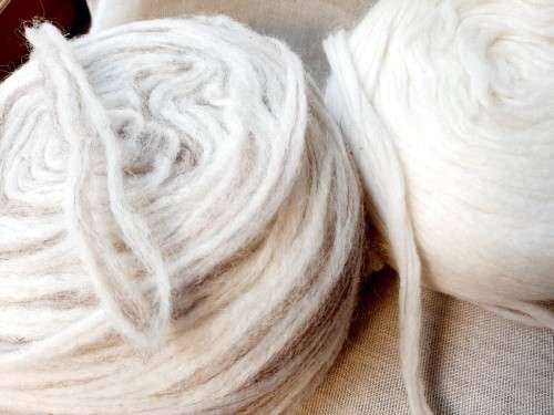 2 huge balls handspun real wool 425g in total