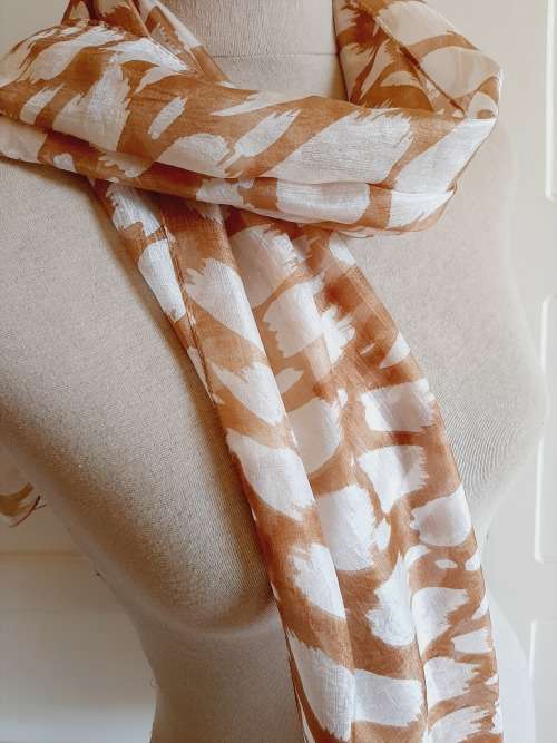 Elegant silk scarf - 160cm x 35 cm long