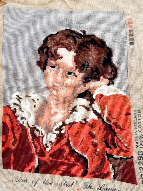 Completed tapestry-  son of the artist