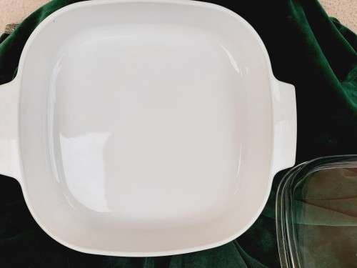 Corningware le Romarin asserol dish with pyrex lid - A-10-B (31cm handle to handle) c