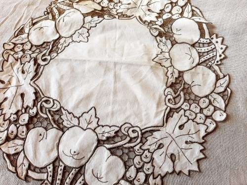 Large Madeira embroidery doilie -42 cm