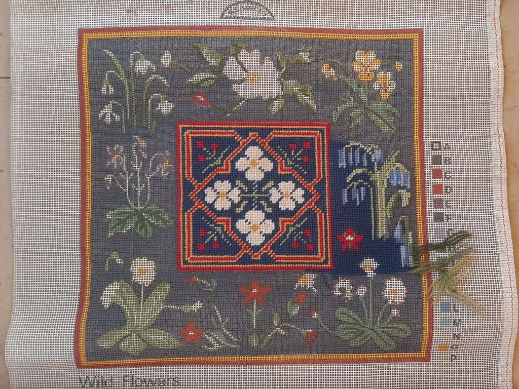 Unfinished tapestry canvas 36 x 36cm