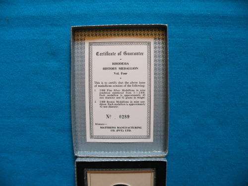 Rhodesian history medallion volume four