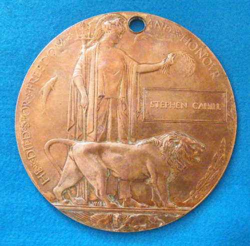 World War 1 commemorative plaque - also known as death penny